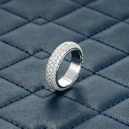 Alliance Moissanite 4 Rangs - Vermeil