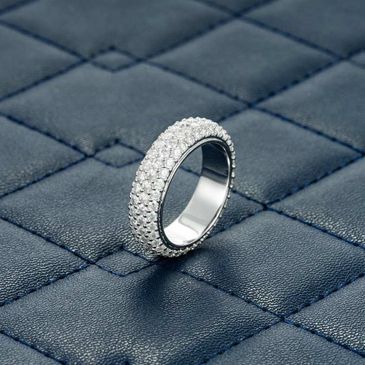 Alliance Moissanite 4 Rangs - Vermeil