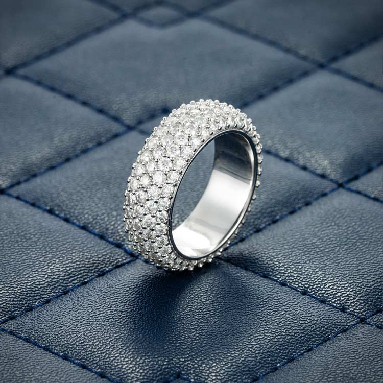 Alliance Moissanite 5 Rangs - Vermeil