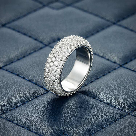 Alliance Moissanite 5 Rangs - Vermeil