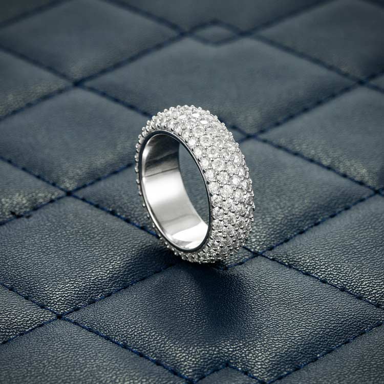 Alliance Moissanite 5 Rangs - Vermeil