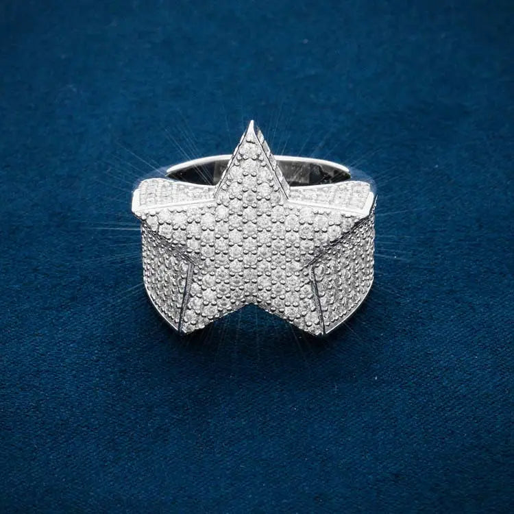 Bague Étoile Moissanite Or Vermeil