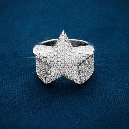Bague Étoile Moissanite Or Vermeil