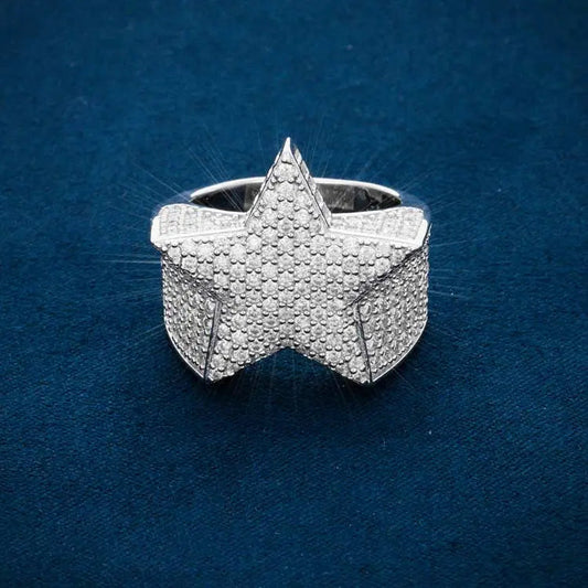 Bague Étoile Moissanite Or Vermeil