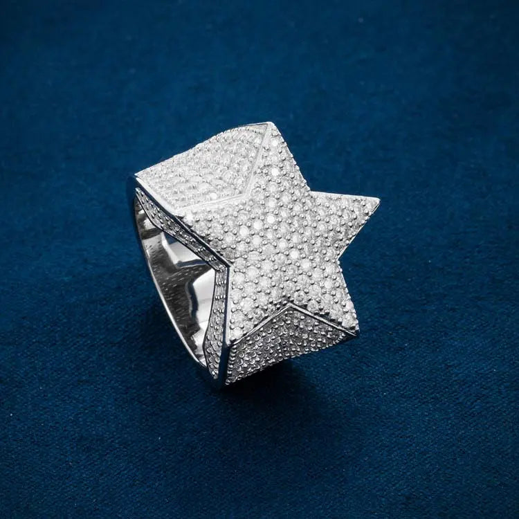 Bague Étoile Moissanite Or Vermeil