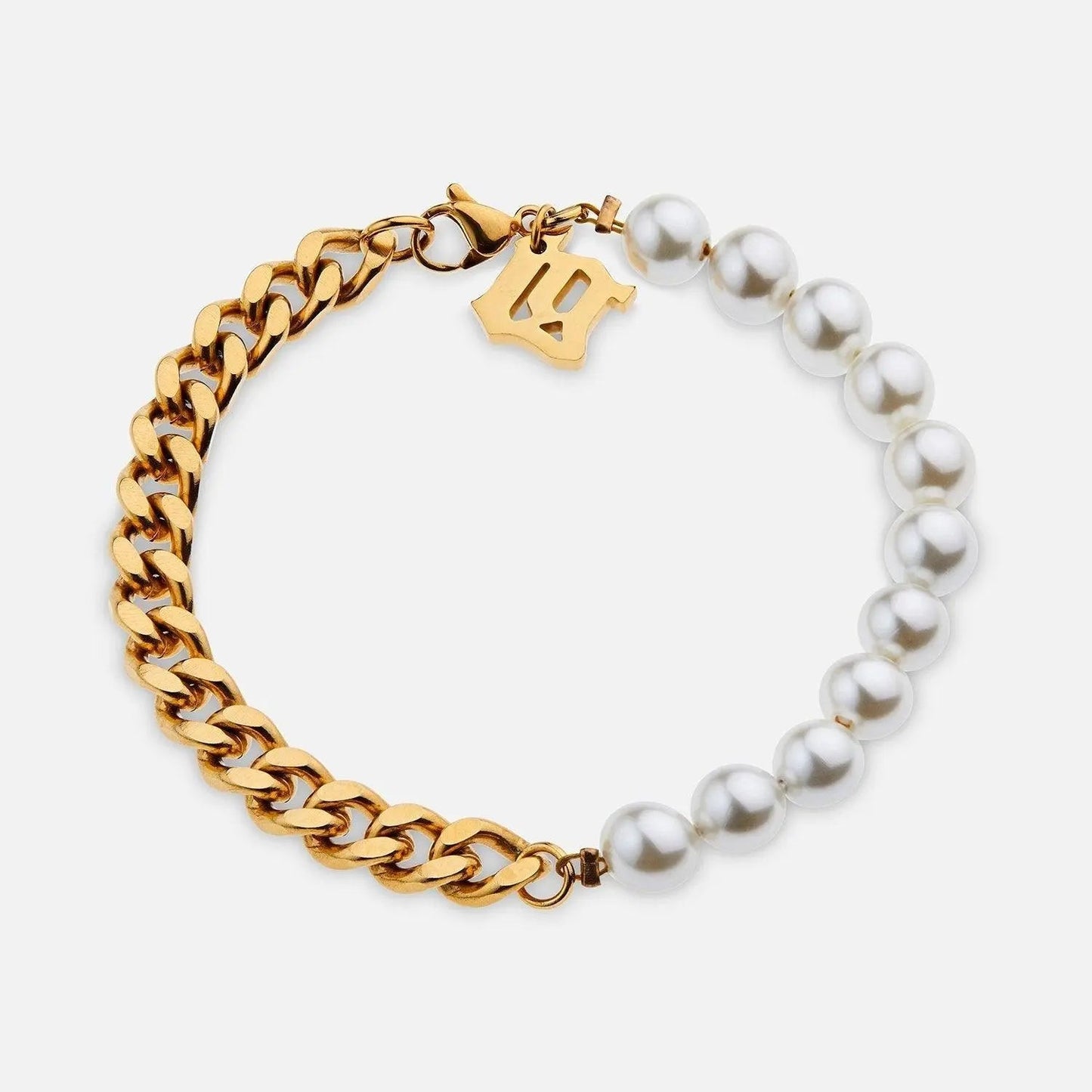 Bracelet Cubain Perle - Or
