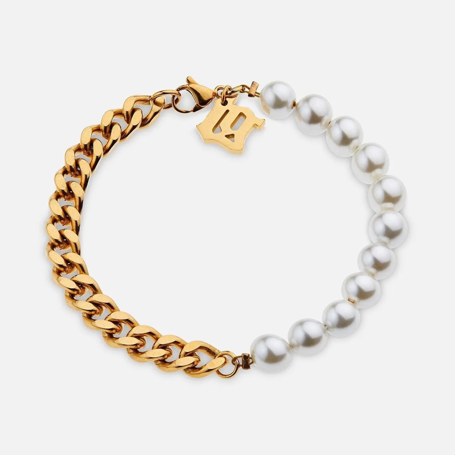 Bracelet Cubain Perle - Or