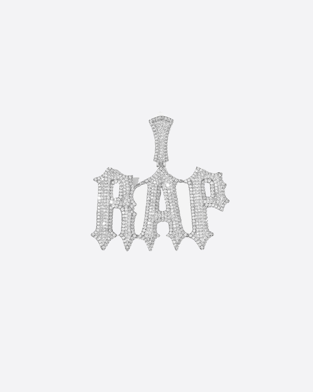 Pendentif Nom Personnalisé Rockstar - Or Blanc