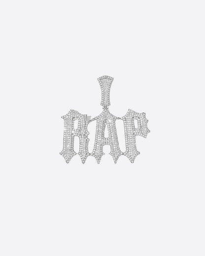 Pendentif Nom Personnalisé Rockstar - Or Blanc