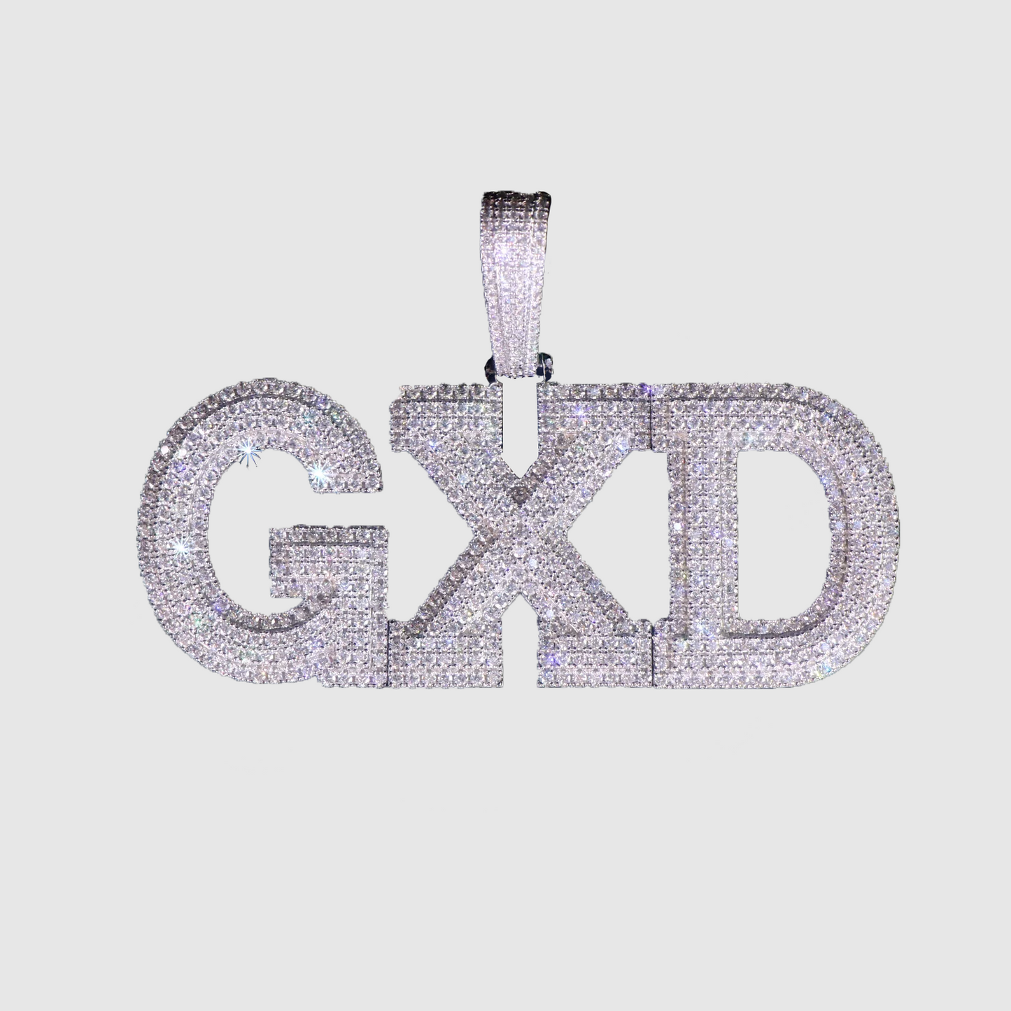 Pendentif Lettre VVS Personnalisé - Or Blanc