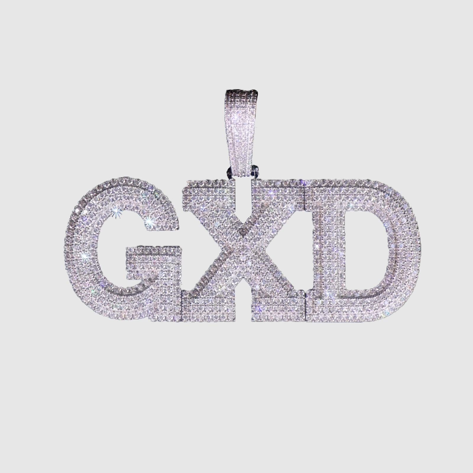 Pendentif Lettre VVS Personnalisé - Or Blanc