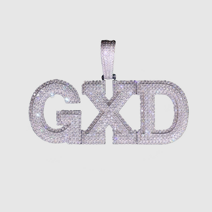 Pendentif Lettre VVS Personnalisé - Or Blanc