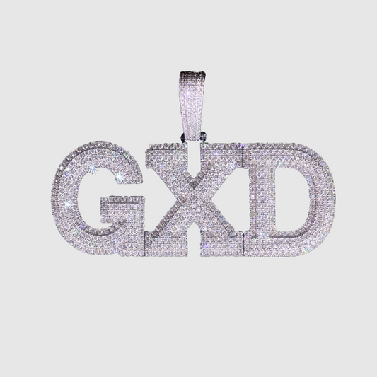 Pendentif Lettre VVS Personnalisé - Or Blanc