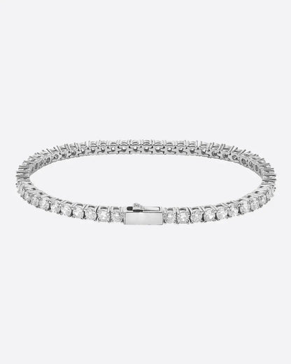 Bracelet Tennis 3MM Or Blanc