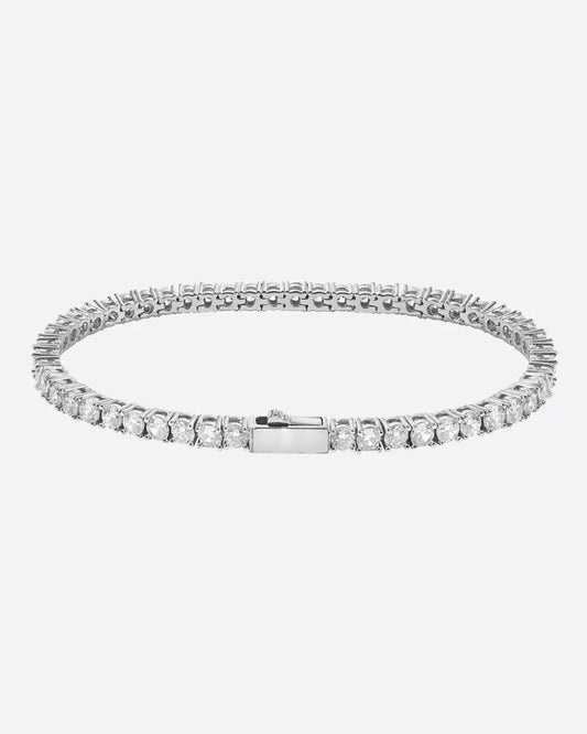 Bracelet Tennis 3MM Or Blanc