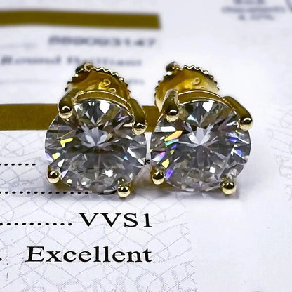 Puces d'Oreilles Rondes 5MM - Vermeil