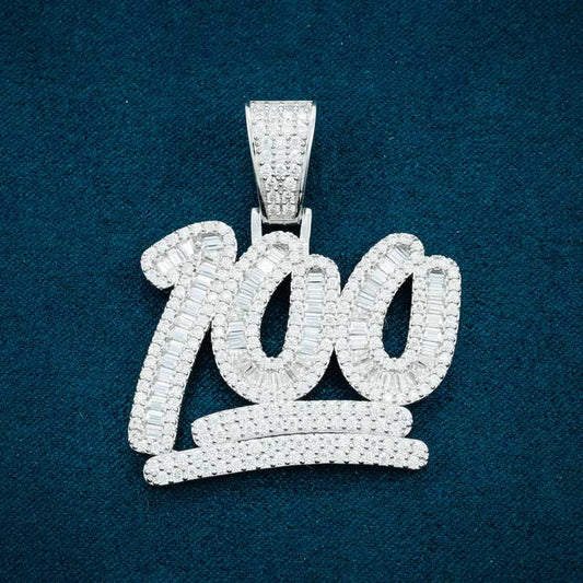 Pendentif Emoji 100 Moissanite - Vermeil