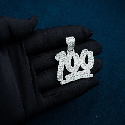 Pendentif Emoji 100 Moissanite - Vermeil