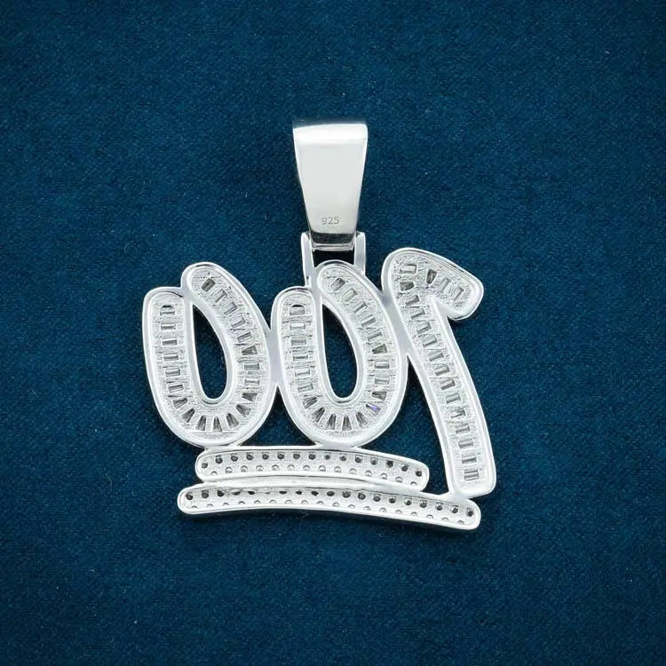 Pendentif Emoji 100 Moissanite - Vermeil