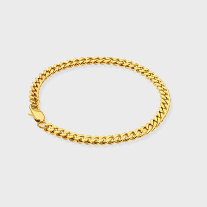 Bracelet Maille Cubaine 5mm Or
